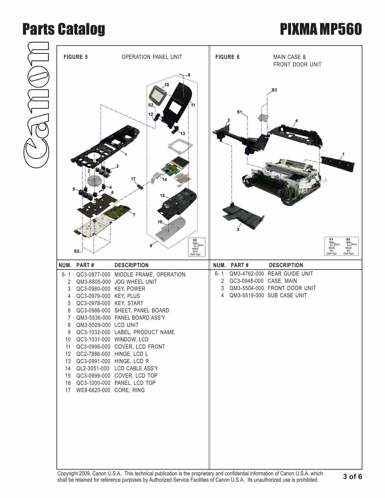 Canon PIXMA MP560 Parts Catalog Manual-4